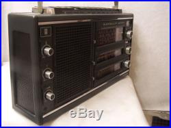 1976 GRUNDIG SATELLIT 2100 AM/FM SHORTWAVE 13 BAND TRANSISTOR RADIO BLACK EDIT