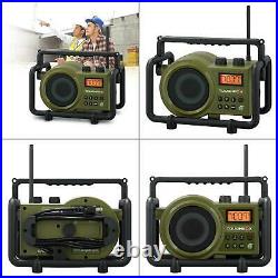 Compact Am/fm/aux-in Ultra Rugged Rechargeable Digital Tuning Radio In Green