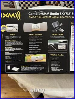Delphi SKYFi2 XM Home Satellite Radio Receiver, Boombox & Car Cradle New SET Kit