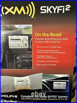 Delphi SKYFi2 XM Home Satellite Radio Receiver, Boombox & Car Cradle New SET Kit