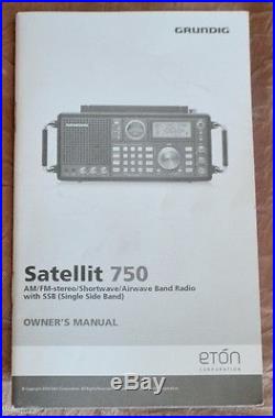 Eton Grundig Satellit 750 Radio AM/FM Ham/Shortwave/Airwave Band SSB USB LSB