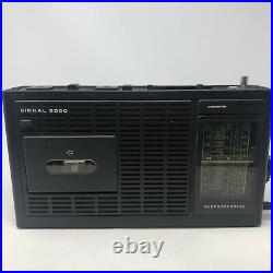 Grundig Signal 2000 Portable Radio Turns On With Cassette Player