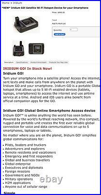Iridium go satellite