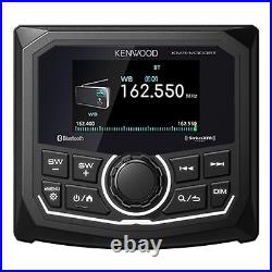 Kenwood 2.7 BT MP3 USB AM/FM Marine IPX6 Digital Media Receiver KMR-M300BT