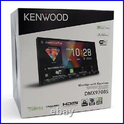 Kenwood CarPlay/Android Auto Receiver DMX9708S Plus Kenwood DRV-N520 Dashboard