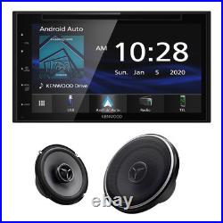 Kenwood DMX709S CarPlay & Android Auto Receiver + KFC-X174 Speakers