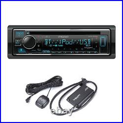 Kenwood KDC-X305 Bluetooth single DIN CD receiver with Alexa with a Sirius XM