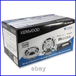 Kenwood Marine Audio Package with BT Stereo + 6.5 Boat Speakers Pair PKG-MR382BT