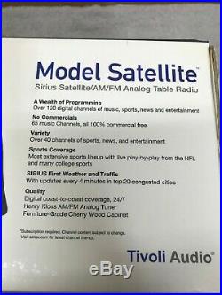 LIFETIME SUBSCRIPTION TIVOLI Audio Model Sirius Satellite AM/FM Table Desktop