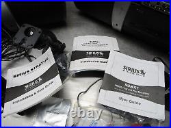 Lot of 2 SIRIUS Model SUBX1 Portable Speaker Dock Boomboxes & Accessories
