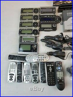 Lot of 9 Sirius Satellite Radio's SV3R, ST4, S50 & More +Extra AS-IS EB-2938
