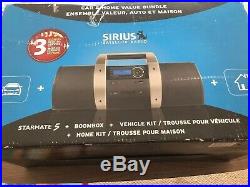 New Sirius Starmate 5 + Boombox + Vehicle Kit ST5-HBX1C Lifetime Subscription