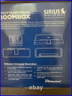 New Sirius Stiletto Sattelite Radio Boom Box SL-BB2. Includes new Radio Battery