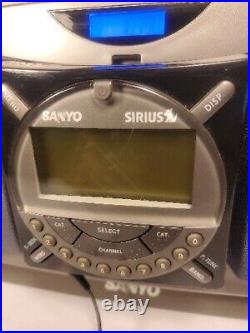 SANYO CRSR-10 Satellite Receiver And BMBX-10 Boombox Sirius Xm WithAntenna WORKS