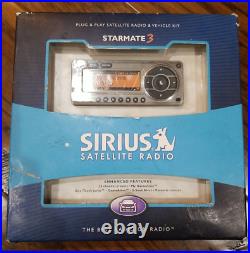 SIRIUS Starmate 3 Plug & Play Satellite Radio & Vehicle Kit New Open Box Item