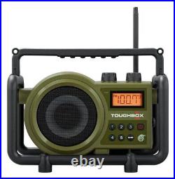 Sangean TB-100 TOUGHBOX FM/AM/Aux Ultra-Rugged Digital Rechargeable Radio, Green
