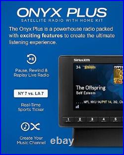 SiriusXM SXPL1H1 Onyx Plus Satellite Radio with Home Kit Hear SiriusXM on Your