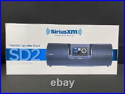 SiriusXM SXSD2 Portable Satellite Radio & Speaker Dock Black New Open Box