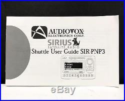 Sirius Audiovox Shuttle PNP3 ACTIVE Radio LIFETIME SUBSCRIPTION + Home Kit XM