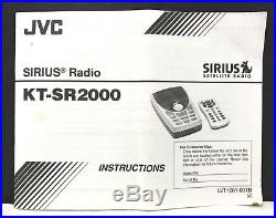 Sirius JVC KT-SR2000 Radio LIFETIME ACTIVATED SUBSCRIPTION + Home Kit XM