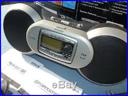 Sirius Lifetime Subscription Sportster SP-B1 SP-R2 Boombox Receiver Radio Bundle