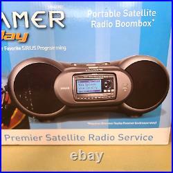 Sirius NIB Satellite Radio Portable Boombox SIR-STRB1 BRIX Streamer