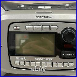 Sirius SP-B1Ra Black Silver XM Satellite Radio Sportster Receiver Boombox