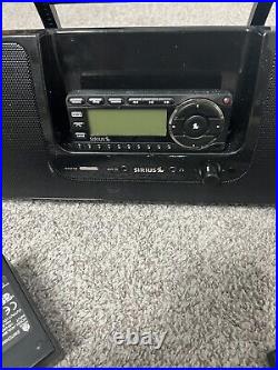Sirius SUBX2 Boombox with ST5 Display Antenna and Power Cable Black Preowned