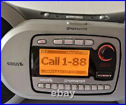 Sirius Satellite Radio Sportster Boombox SP-B1A & Receiver SP-R1R & User Guides