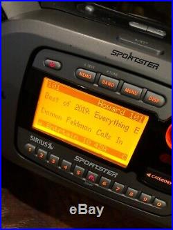 Sirius Sportster SP-R1 Receiver + SP-B1 Boombox LIFETIME SUB HOWARD STERN