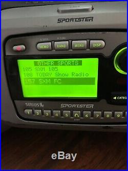 Sirius Sportster SP-R1 Satellite Radio Life time Howard Stern /w SP-B1 Boombox