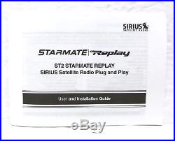Sirius Starmate Replay ACTIVE ST2 Radio w LIFETIME SUBSCRIPTION + Vehicle Kit XM