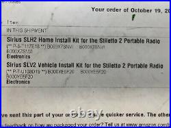 Sirius Stiletto 2 Portable Radio With SLH2 Home Kit And SLV2 Vehicle Kit (M1)