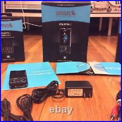 Sirius Stiletto 2 Portable Satellite Radio Lot + Home + Vehicle Kit New Open Box