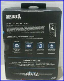 Sirius Stiletto 2 Satellite Radio with Factory Sealed VEHICLE KIT