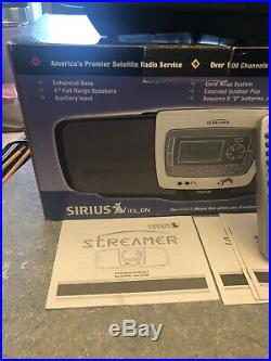 Sirius Streamer Boombox Kit SIR-STRPK1 LIFETIME Subscription Nice Shape Tested