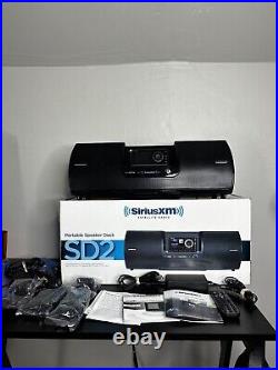 Sirius XM SD2 Satellite Radio Speaker + Receiver, Remote, Antenna, Power Supply
