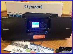 Sirius XM Satellite Radio Boombox Portable Speaker Dock SD2 Active Works + Kits