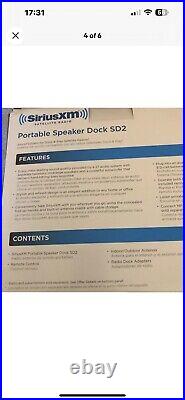 Sirius XM Satellite Radio Player Portable Speaker Dock SD2 Sirius XM withRemote