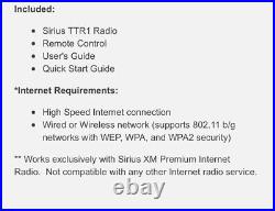 Sirius XM Tabletop Internet Radio With Dual Alarm TTR1? NEW IN BOX