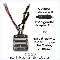 Starlink 12V Conversion Unit Prewired for Gen 3 Optional Car Adapter