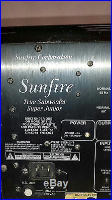 Sunfire True Subwoofer SUPER JUNIOR Bench Tested 100% Functional